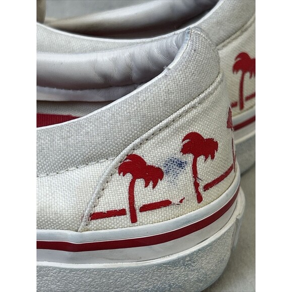 In-N-Out Burger Slip On Canvas Shoes Mens US 7 UK 6 White and Red Palm Trees - Picture 6 of 16